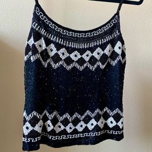 Vintage Beaded Tank Top